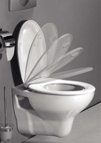 WC tető, Sapho LENA ülőke hidraulikus duroplast Soft Close inox 1703-113