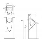 Vizelde, Sapho KERASAN AQUATECH piszoár 21x53,5x30cm szerelőcsomag 373501