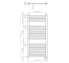 Egyenes radiátor, AQUALINE DIRECT-E elektromos radiátor patronnal, 450x960 mm, 300W, fehér ILE94T