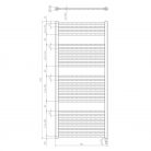 Egyenes radiátor, AQUALINE DIRECT-E elektromos radiátor patronnal, 600x1320mm, 600W, fehér ILE36T