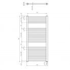 Egyenes radiátor, AQUALINE DIRECT-E elektromos radiátor patronnal, 600x960mm, 400W, fehér ILE96T