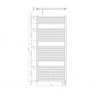 Egyenes radiátor, AQUALINE DIRECT-E elektromos radiátor patronnal, 450x1320mm, 400W, fehér ILE34T