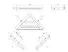 Polc, Ravak Polc Slim C, fekete/fekete X07P650