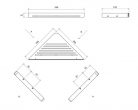 Polc, Ravak Polc Slim C, fehér/fehér X07P652