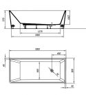 Kád, Kolpa San 561250 Ramona FS 180x80 térbenálló kád