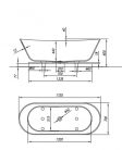 Kád, Kolpa San 622760 Atys DUO-FS 174×70 térbenálló fürdőkád