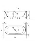 Kád, Kolpa San 622830 Atys-FS 180×85 térbenálló fürdőkád