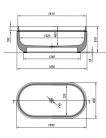 Kád, Kolpa San 591560 Boul-FS 165×85 szabadon álló fürdőkád, fehér