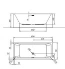 Kád, Kolpa San 513490 Elektra-SP 175x75 falhoz állítható fürdőkád