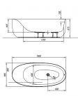 Kád, Kolpa San 922800 Soft-FS 180×80 szabadon álló fürdőkád