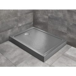   Zuhanytálca, Radaway Doros Stone F szögletes zuhanytálca előlappal 120x80 antracit, ajándék szifo