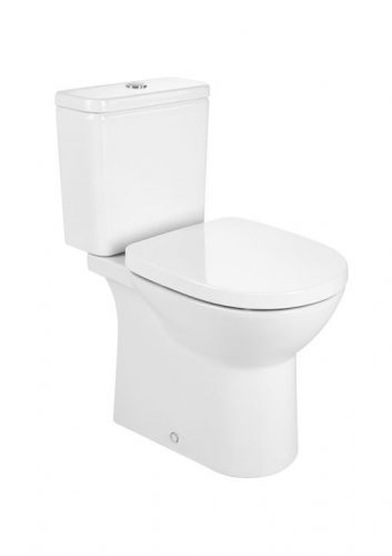 WC, Roca Debba A34299P000 Round Rimless monoblokkos WC Vario lefolyóval