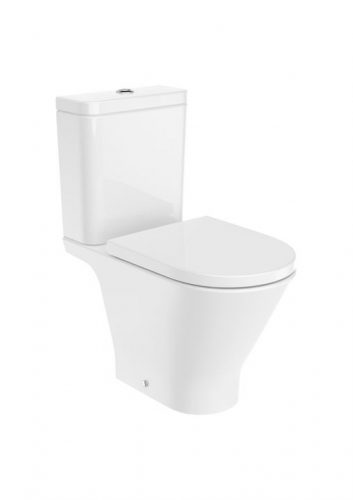 WC, Roca The Gap A3420N8000 Round Rimless monoblokkos-wc Vario kifolyással